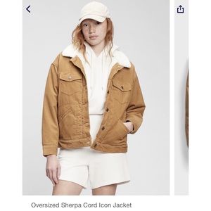 NWT Oversized Sherpa Corduroy Jacket